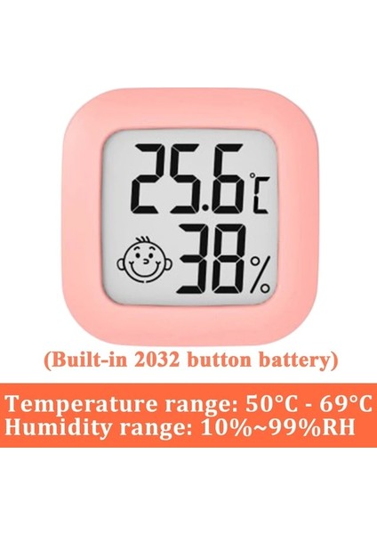 Pembe 50C - 69C Mini Termometre LCD Dijital Sıcaklık Odası Higrometre Ölçer Sensör Nem Ölçer Iç Mekan Termometresi Sıcaklık 50°c - 69°c (Yurt Dışından)