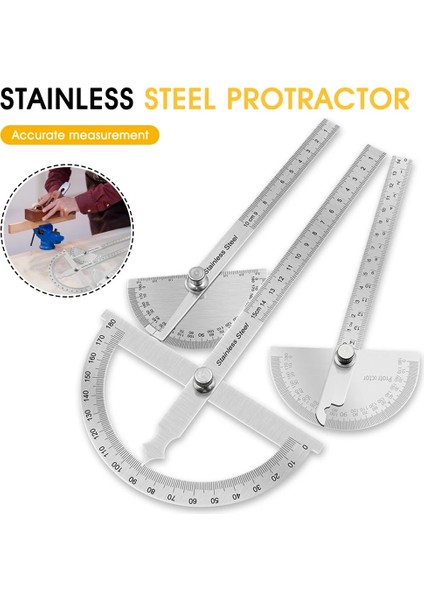 14 cm 180 Derece Iletki Ağaç Işleme Açı Bulucu Ölçüm Cetveli Açı Ölçer Ayarlanabilir Sızdırmazlık Gonyometresi (Yurt Dışından) fırsatları