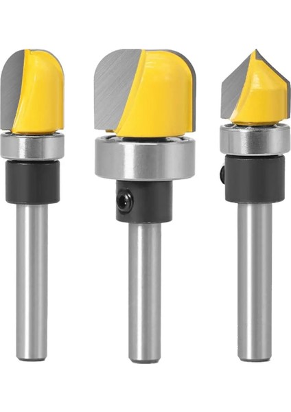 V. Kanal Açma 6.35X12.7 1/4 "6mm Shank Desen Bit Gömme Trim Bit Düz Bit Rulman Menteşe Zıvana Açma Yönlendirici Bit Ahşap Giyotin Kesici (Yurt Dışından) modelleri