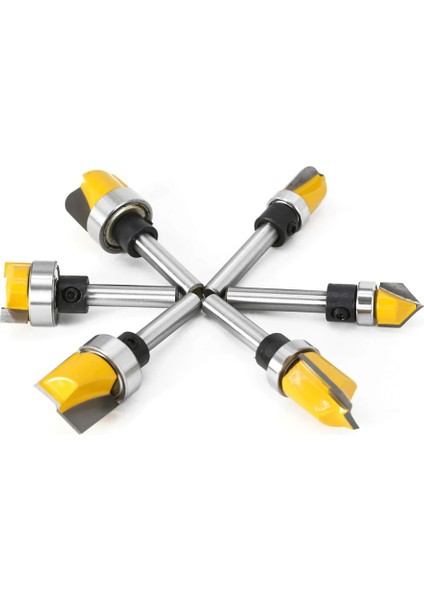 V. Kanal Açma 6.35X12.7 1/4 "6mm Shank Desen Bit Gömme Trim Bit Düz Bit Rulman Menteşe Zıvana Açma Yönlendirici Bit Ahşap Giyotin Kesici (Yurt Dışından) indirimleri