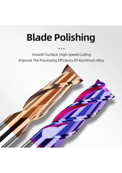 D1.5XD4X50L HRC45 2f Tooleye Karbür Parmak Frezeler Alaşım Tungsten Çelik Freze Kesici Cnc Işleme Kaplama Için Kesici Takım Düz Metal Kesici 2/4 Flüt (Yurt Dışından)