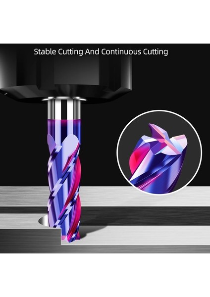 D1.5XD4X50L HRC45 2f Tooleye Karbür Parmak Frezeler Alaşım Tungsten Çelik Freze Kesici Cnc Işleme Kaplama Için Kesici Takım Düz Metal Kesici 2/4 Flüt (Yurt Dışından)