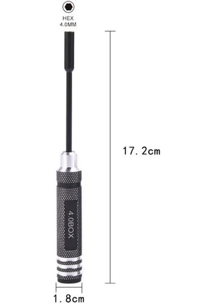 4.0 mm Yeni 4 Adet/takım Metal Altıgen Somun Anahtarı Soket Tornavida 4.0/5.5/7/8mm Rc Model Araba Için SCX10 Trx4 Oyuncaklar Gemiler ve Uçaklar (Yurt Dışından)