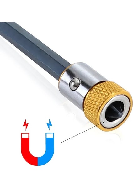 Ph2 ile Sarı 6.35MM Evrensel Manyetik Halka Alaşım Manyetik Halka Tornavida Ucu Korozyon Önleyici Güçlü Magnetizer Matkap Ucu Manyetik Halka Aracı (Yurt Dışından) fırsatları