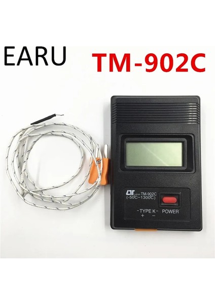 3m TM-902C Siyah K Tipi Dijital LCD Sıcaklık Dedektörü Termometre Endüstriyel Termodetektör Metre + Termokupl Probu (Yurt Dışından)