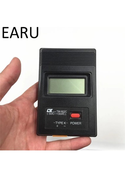 3m TM-902C Siyah K Tipi Dijital LCD Sıcaklık Dedektörü Termometre Endüstriyel Termodetektör Metre + Termokupl Probu (Yurt Dışından)