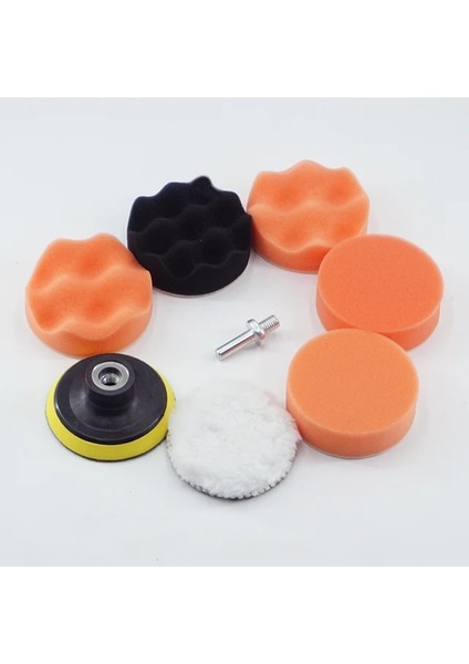 3 Inç 8 Adet Araba Parlatma Süngeri Pedleri Kiti Çizikleri Kaldırır Tampon Kiti Arabalar Için Parlatma Makinesi Balmumu Pedleri Parlatma Pedi Araba Temizleme Araçları (Yurt Dışından)