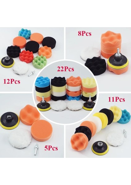 3 Inç 8 Adet Araba Parlatma Süngeri Pedleri Kiti Çizikleri Kaldırır Tampon Kiti Arabalar Için Parlatma Makinesi Balmumu Pedleri Parlatma Pedi Araba Temizleme Araçları (Yurt Dışından) fırsatları