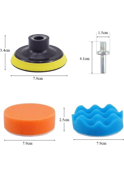 3 Inç 8 Adet Araba Parlatma Süngeri Pedleri Kiti Çizikleri Kaldırır Tampon Kiti Arabalar Için Parlatma Makinesi Balmumu Pedleri Parlatma Pedi Araba Temizleme Araçları (Yurt Dışından) indirimleri