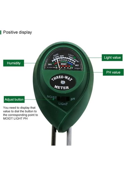 3 In 1 Toprak Su Nem Ph Ölçer Asitlik Nem Güneş Işığı Işığı Ph Testi Bahçe Çiçekleri 3 In1 Nem Sensörü Test Cihazı Test Cihazı (Yurt Dışından) fırsatları