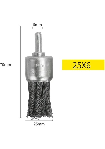 25X6MM Lonbor Pas Temizleme Parlatma Araçları Paslanmaz Çelik Tel Tekerlek Fırçaları Açı Öğütücü Gadget Döner Aracı Parlatma Fırçası Dropship (Yurt Dışından)