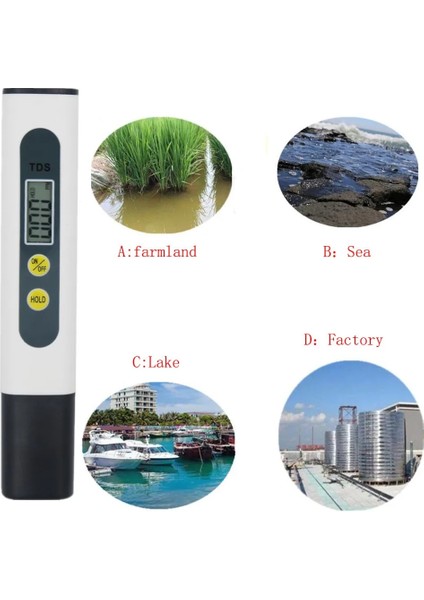 Beyaz Dijital Tds Metre Test Cihazı Sıcaklık Kalem Su Saflığı Ppm Filtre Hidroponik Akvaryum Havuz Suyu Monitör Test Cihazı 0-9990PPM (Yurt Dışından) indirimleri