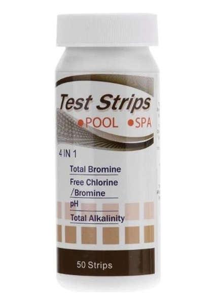 4 In 1 50 Adet Çok Amaçlı Klor Ph Test Şeritleri Spa Yüzme Havuzu Su Test Cihazı Kağıt Açık Sıcak Test Kağıdı (Yurt Dışından)