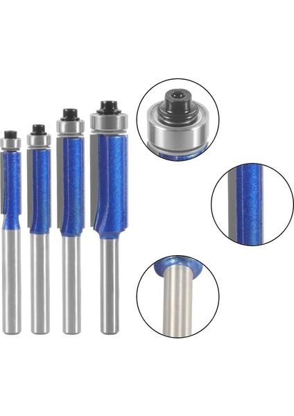 6x7.94 Nxwınd 6mm 6.35MM Shank Gömme Trim Bit Yönlendirici Bit Ağaç Işleme Freze Kesicisi Ahşap Bit Yüz Değirmeni (Yurt Dışından) fırsatları