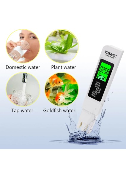 Dijital Su Kalitesi Test Kalemi Ec Tds Test Cihazı Ph Ölçer Su Sertlik Aletleri Saflık Test Aracı Içme Suyu Akvaryumları Için (Yurt Dışından) modelleri