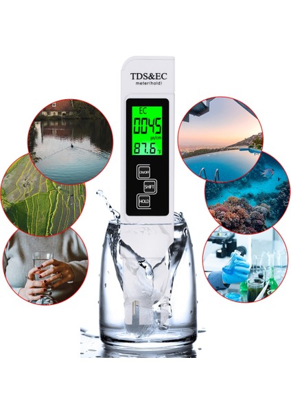 Dijital Su Kalitesi Test Kalemi Ec Tds Test Cihazı Ph Ölçer Su Sertlik Aletleri Saflık Test Aracı Içme Suyu Akvaryumları Için (Yurt Dışından) fırsatları