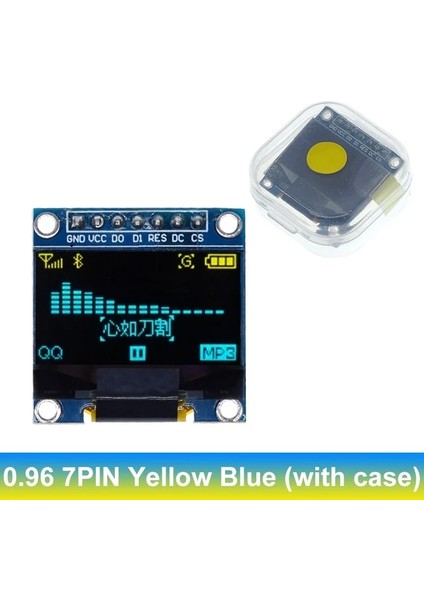7pin Sarı Mavi 0.96 Inç OLED Iıc Seri Beyaz OLED Ekran Modülü 128X64 I2C SSD1306 12864 LCD Ekran Panosu Gnd Vdd Sck Sda Arduino Için (Yurt Dışından)