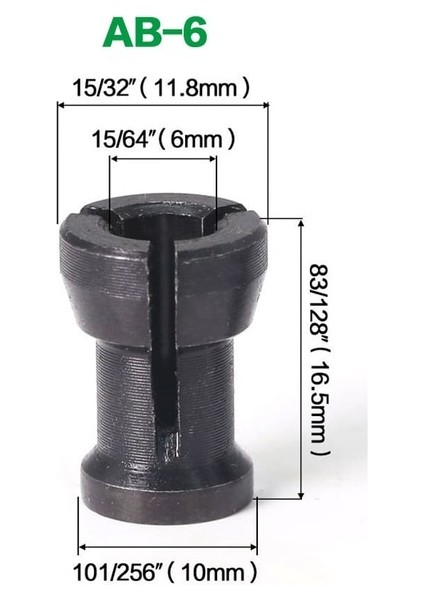 Ab 6 1/4 ''6mm 6.35MM 8mm 12.7 Mmshank Freze Kesicisi Collet Chuck Gravür Kırpma Freze Kesicisi Ahşap Freze Uçları Ağaç Işleme (Yurt Dışından)