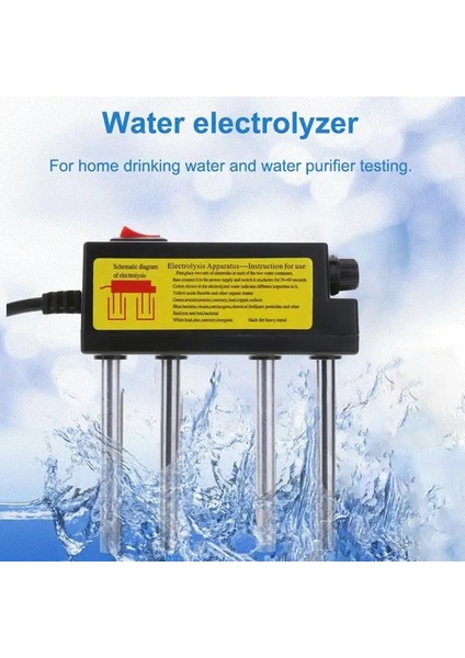 Protable Ev Su Kalitesi Elektrolizör Testi Elektroliz Demir Çubuklar Su Test Cihazı Elektrolizör Hızlı Su Kalitesi Electrol (Yurt Dışından) indirimleri