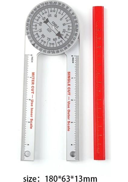 Hiçbir Kalem Yüksek Hassasiyetli Iletki Açı Ölçme Ölçer Aracı 360 Derece Cetvel Gonyometresi (Yurt Dışından) modelleri