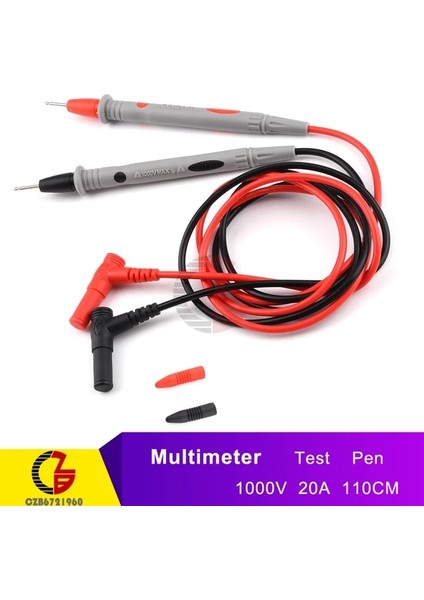 1000V 20A 1 Çift Evrensel Dijital Multimetre Test Kalemi Çoklu Metre Test Cihazı Test Kurşun Kablo Probu Pin Iğne Tel Hattı 1000V 10A 20A (Yurt Dışından)
