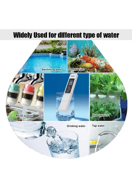 Mavi Dijital Su Kalitesi Test Cihazı Tds Ec Metre Aralığı 0-9990 Çok Fonksiyonlu Su Saflığı Sıcaklık Ölçer Temp Ppm Test Cihazı (Yurt Dışından) indirimleri