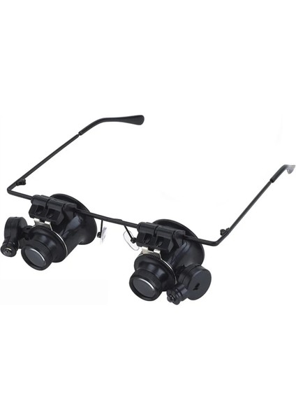 20X Büyüteç Gözlük Loupes Büyüteç Gözlük LED Aydınlatma ile Saat REPAIR10/15/20/25X Lens Yeni Gözlem Mesafesi 1-2 cm (Yurt Dışından)