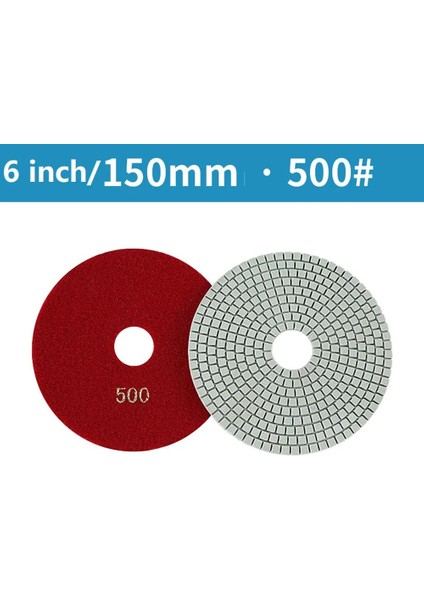 800 6 "150MM Kuru Islak Elmas Parlatma Pedi Taşlama Diski Granit Mermer Taş 30/50/100/150/300/500/800/1000/2000/3000 Grit (Yurt Dışından) modelleri