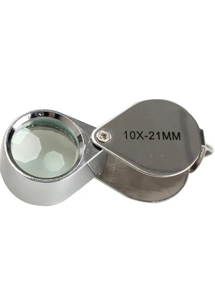 Mini 10X21MM Metal Büyüteç Katlanır Takı Büyüteç Taşınabilir Büyüteç Cep Boyutu Güzel Takı Büyüteç Gözlük (Yurt Dışından)