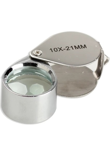Mini 10X21MM Metal Büyüteç Katlanır Takı Büyüteç Taşınabilir Büyüteç Cep Boyutu Güzel Takı Büyüteç Gözlük (Yurt Dışından)