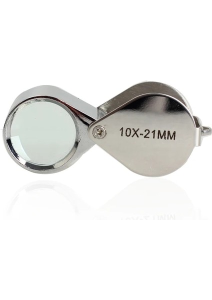 Mini 10X21MM Metal Büyüteç Katlanır Takı Büyüteç Taşınabilir Büyüteç Cep Boyutu Güzel Takı Büyüteç Gözlük (Yurt Dışından)