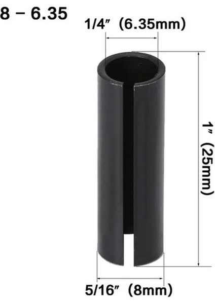 8mm Ila 6.35MM Yönlendirici Bit Adaptörü Pens 6 6.35 8 10 12 12.7mm Cnc Freze Kesicisi Hassas Chuck End Mill Adaptörü Takım Tezgahı Tutucu (Yurt Dışından)