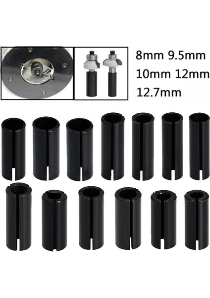 8mm Ila 6.35MM Yönlendirici Bit Adaptörü Pens 6 6.35 8 10 12 12.7mm Cnc Freze Kesicisi Hassas Chuck End Mill Adaptörü Takım Tezgahı Tutucu (Yurt Dışından)