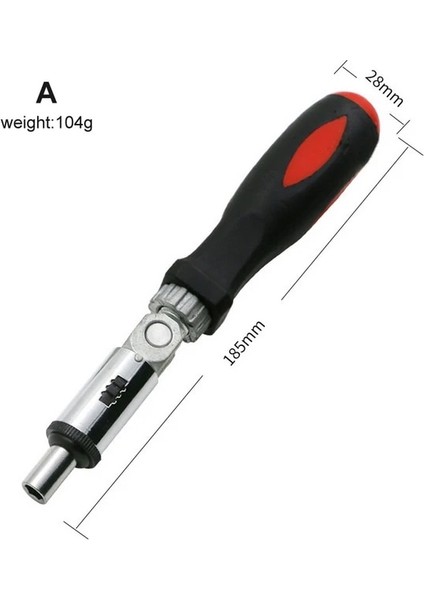 Cırcır Tornavida Cırcır Vida 1/4 Hex Cırcır Bit Kolu Tornavida Sürücü Bakım El Aletleri 6.35MM Cırcır Tornavida Bit Tutucu (Yurt Dışından)