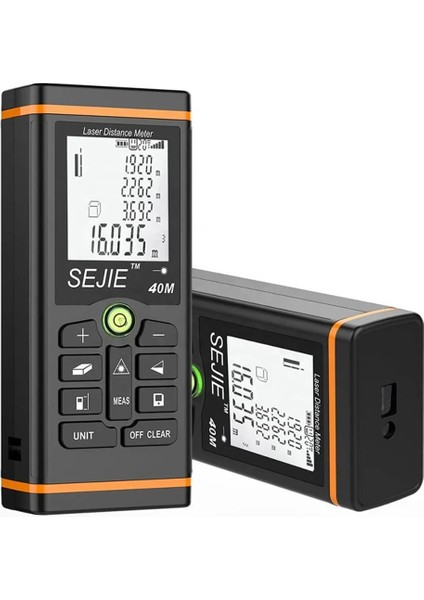 Siyah 40M 40 60 100M Lazer Mesafe Ölçümü Dahili Kabarcık Seviyeleri El Tipi Lazer Uzaklık Ölçer Birimi Dönüşümü Ft M/ın/ft Lazer Ölçümü (Yurt Dışından) fiyatları
