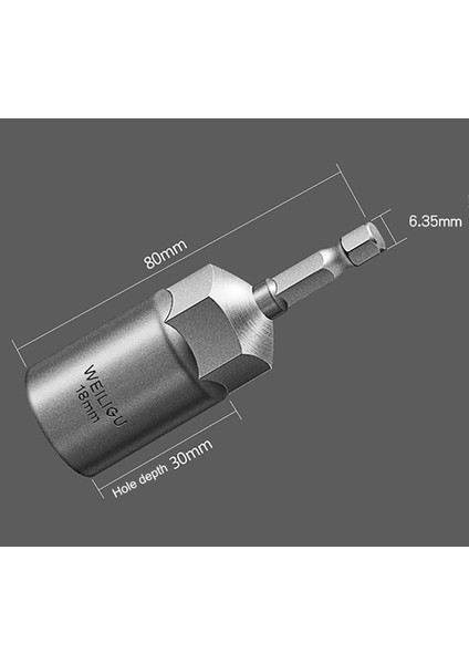7mm 1 Adet Manyetik Olmayan Altıgen Soket Kol Bit Somun Sürücü Elektrikli Matkaplar Için Darbeli Sürücüler El Matkapları Araçları Uzunluk 80MM Derinlik 30MM (Yurt Dışından)