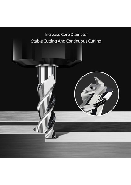 D5XD5X50L 1 Adet HRC55 3f Tooleye HRC55 3 Flüt Karbür Freze Tungsten Uçlu Freze Cnc Araçları Için Cnc Aracı Katı Karbür Alüminyum Kompozit Paneller (Yurt Dışından)