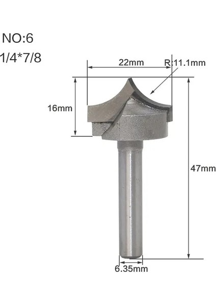 No6 1 Adet 1/4 "1/2" Sap Ağaç Işleme Kesici Çift Kenar Freze Uçları Ahşap Karbür Ağaç Işleme Gravür Araçları Oyma Bit (Yurt Dışından)