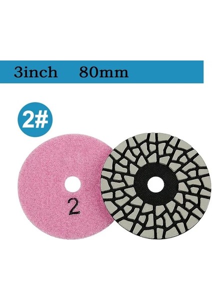 Pembe 3/4 Inç 4 Adım Kuru Elmas Parlatma Pedleri Granit Mermer Kuvars Taş Tezgah Fayans Zımpara Dics Taşlama Güç Aracı (Yurt Dışından)