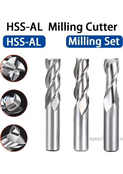 8mm 3 Flüt-Hss Sıqı Frezeler Yüksek Hassasiyetli Hss Metal Kesici Co8 Kobalt D1-32MM 2 3 4 Flüt Diş Alüminyum Freze Aleti Anahtar Koltuklu Yönlendirici Bit (Yurt Dışından)