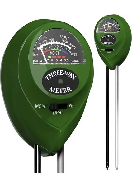 1 Adet 3 In 1 Toprak Ph Ölçer Güneş Işığı Ph Test Cihazı Bahçe Çiçekleri Toprak Nem Sensörü Ölçer Bitkiler Asitlik Nem Ph Monitör Dedektörü (Yurt Dışından)