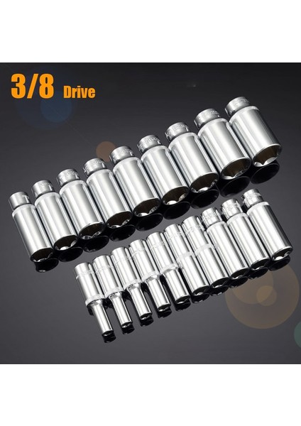 8mm 1 Adet 3/8 "sürücü 6 Noktalı Derin Soket Kafası Crv Hex Metrik Anahtar Soket 64 mm Yüksek Manuel Anahtar Kafası Oto Tamir El Aleti (Yurt Dışından)