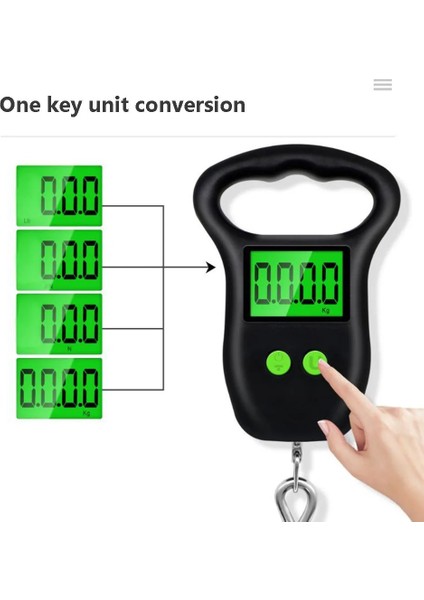 C Haki Taşınabilir 50 kg Dijital Ölçek Balıkçılık Bagaj Seyahat Tartı Steelyard Asılı Elektronik Kanca Ölçeği Ev Mutfak Ağırlık Aracı (Yurt Dışından) fırsatları