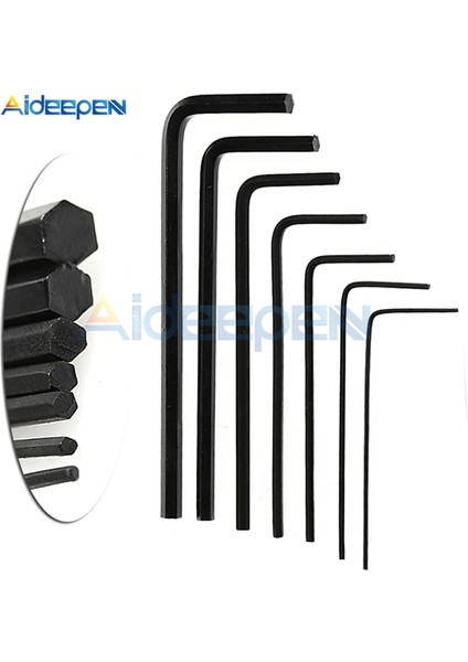 Siyah 7 Adet 0.7/0.9/1.3/1.5/2/2.5/3mm Altıgen Allen Anahtarı Anahtarı Alet Takımı Bisiklet Tamir Araçları El Tamir Araçları 0.7mm-3mm (Yurt Dışından) fiyatları