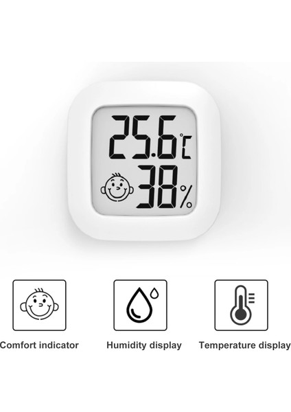Yeşil Smiley Mini LCD Dijital Termometre Higrometre Kapalı Oda Sıcaklığı Nem Ölçer Sensör Ölçer Hava Istasyonu (Yurt Dışından) modelleri