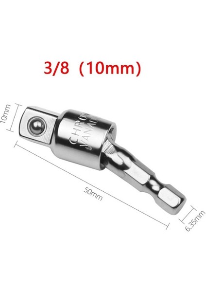 3 8 14 38 12 Darbeli Sürücü Için Elektrikli Matkap Soket Adaptörü Dönebilen Uzatma 360 Derece Dönen Kare Kafa Kol Bağlantısı (Yurt Dışından)
