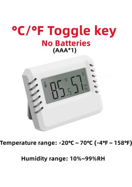 Tip H C-F Beyaz Mini Iç Mekan Termometresi LCD Dijital Sıcaklık Odası Higrometre Ölçer Sensörü Nem Ölçer Iç Mekan Termometresi Sıcaklık (Yurt Dışından)