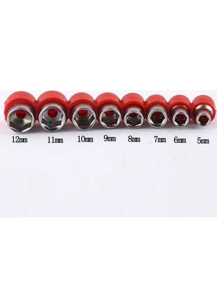 5-12MM 8 Adet 1/4 "5-12MM Lokma Anahtar Kafası Metrik Lokma Seti Lokma Anahtar Seti Cıvata Altıgen Allen Kafa Anahtarı Kol Kafa (Yurt Dışından)