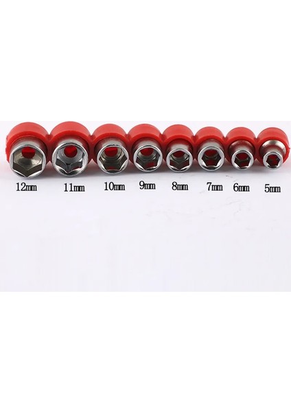 5-12MM 8 Adet 1/4 "5-12MM Lokma Anahtar Kafası Metrik Lokma Seti Lokma Anahtar Seti Cıvata Altıgen Allen Kafa Anahtarı Kol Kafa (Yurt Dışından)