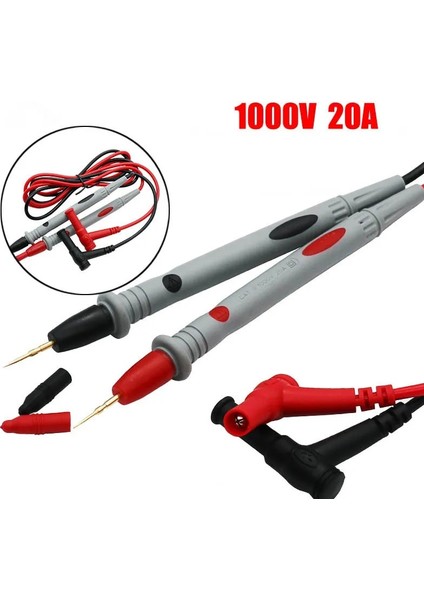 20A Pvc Tel Ac 1 Çift Evrensel Prob Testi Dijital Multimetre Iğne Ucu Metre Için Pin Leads Çok Metre Test Cihazı Kurşun Probu Tel Kalem Kablosu 20A (Yurt Dışından) fiyatları
